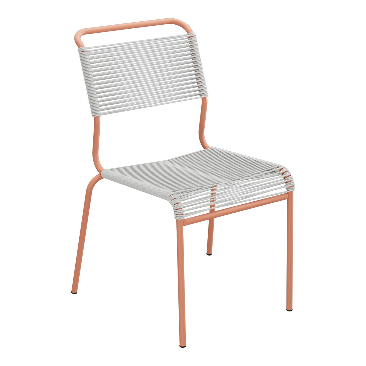 Schaffner Säntis Chaise Spaghetti – Gris Argent 78 / Terracotta 84