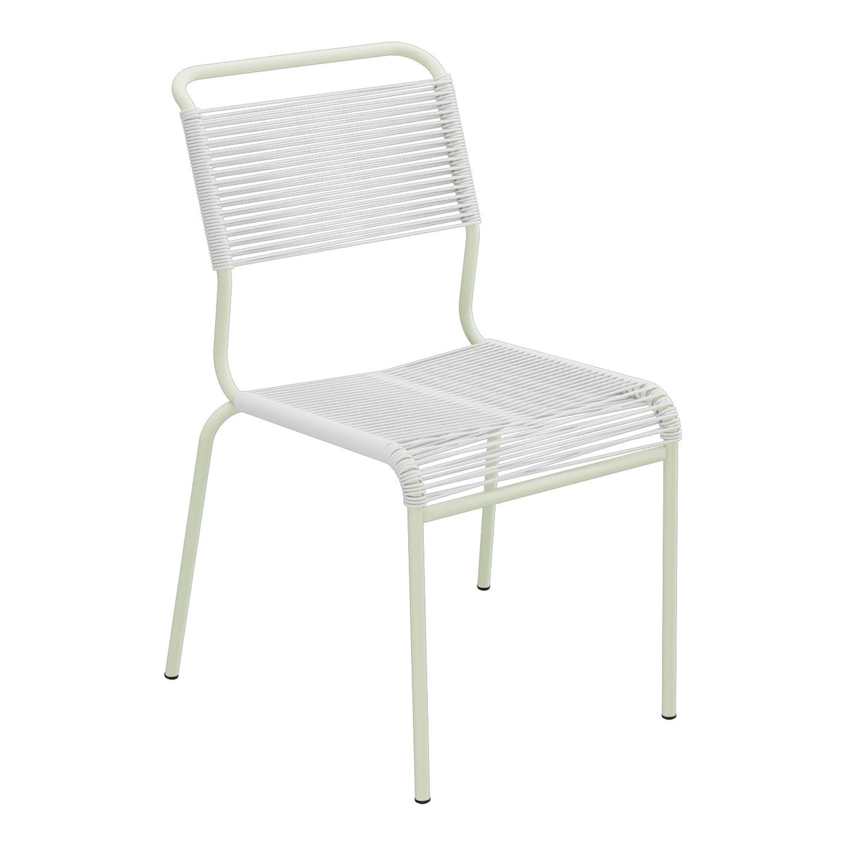 Schaffner Säntis Chaise Spaghetti – Blanc 90 / Vert Pastel 64