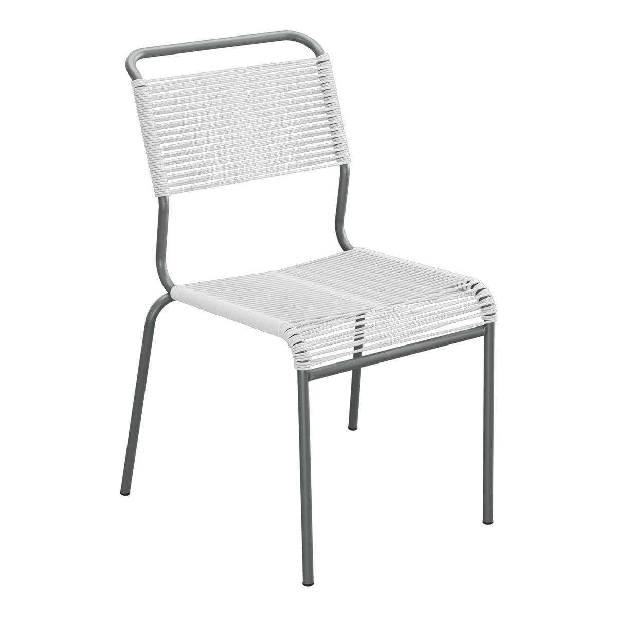 Schaffner Säntis Chaise Spaghetti – Blanc 90 / Graphite 73