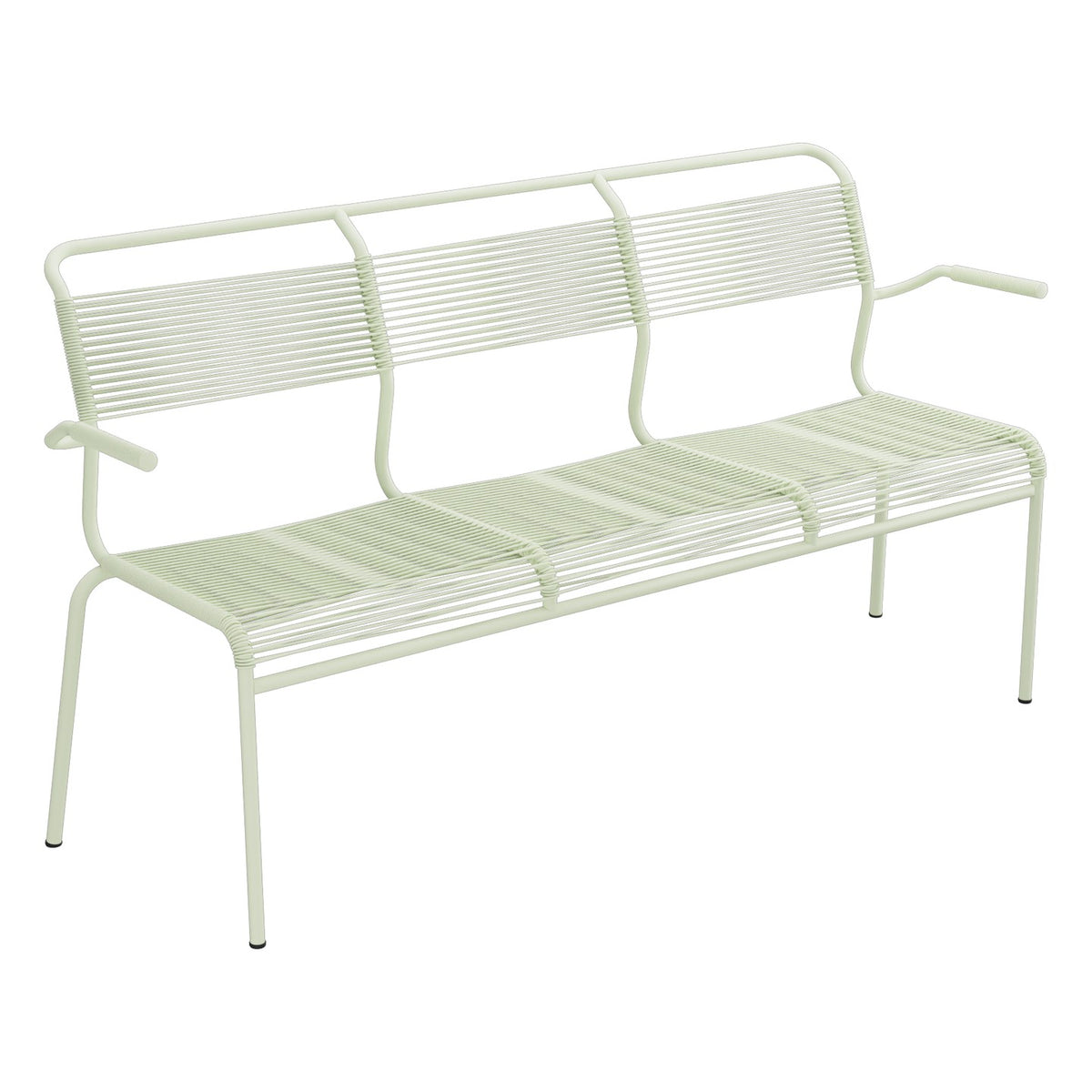 Schaffner Säntis Banc Spaghetti 3 places avec accoudoirs – Vert Pastel 64 / Vert Pastel 64