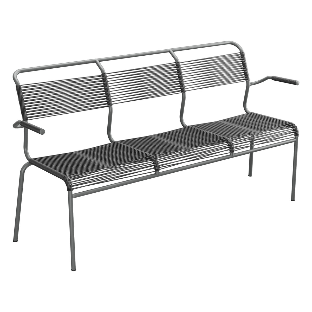Schaffner Säntis Banc Spaghetti 3 places avec accoudoirs – Anthracite 77 / Graphite 73