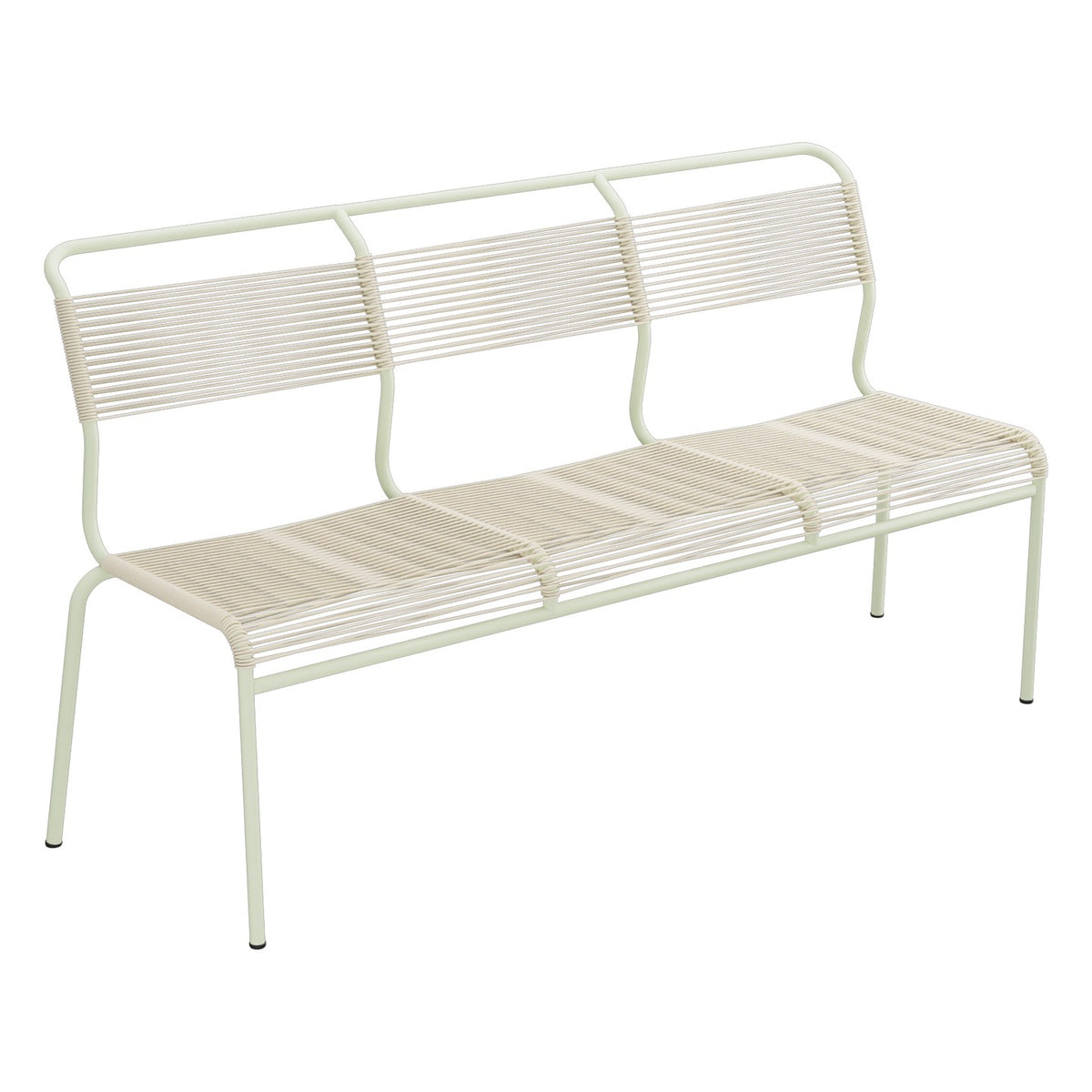Schaffner Säntis Banc Spaghetti 3 places sans accoudoirs – Sable Pastel 15 / Vert Pastel 64