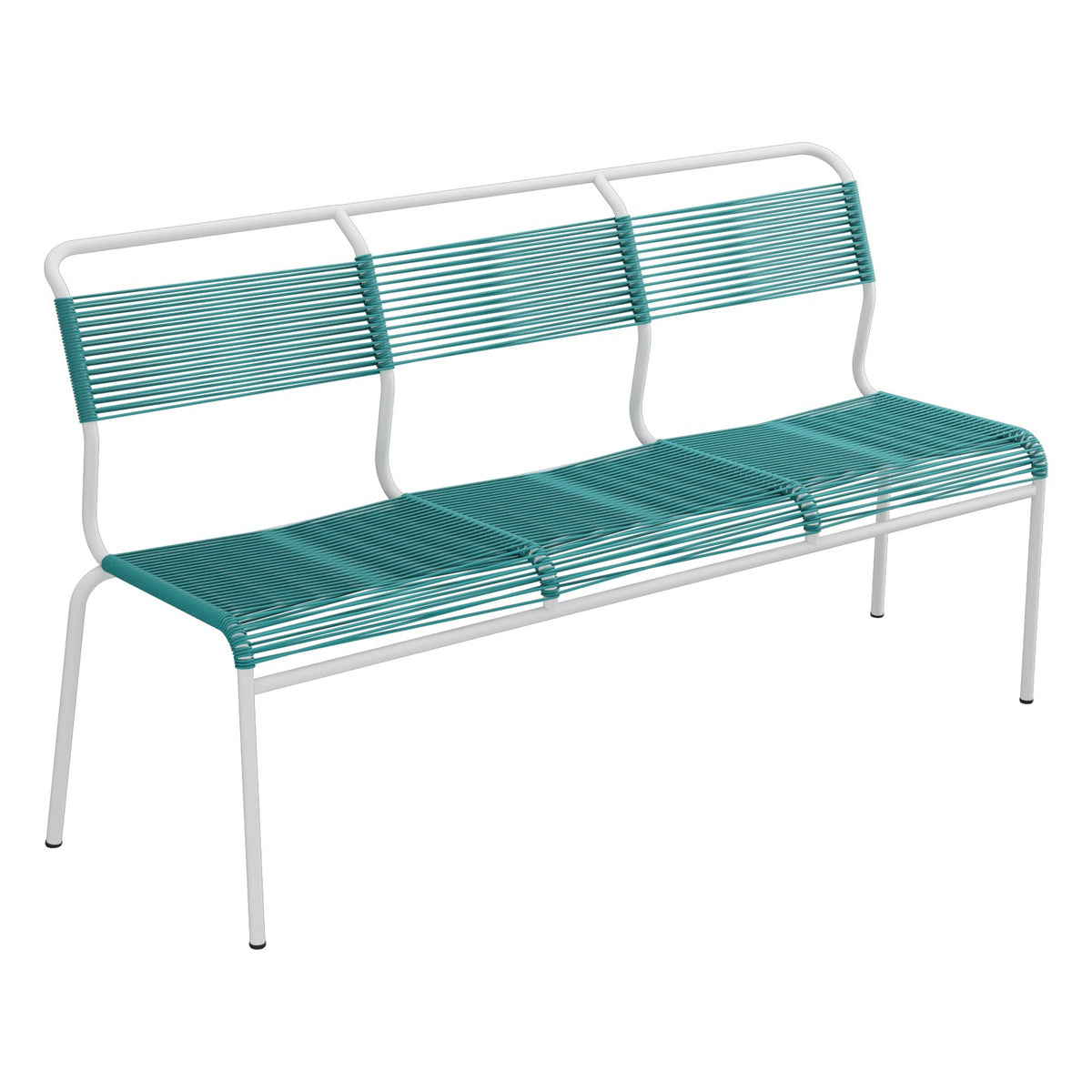 Schaffner Säntis Banc Spaghetti 3 places sans accoudoirs – Bleu Kali 56 / Gris Argent 78
