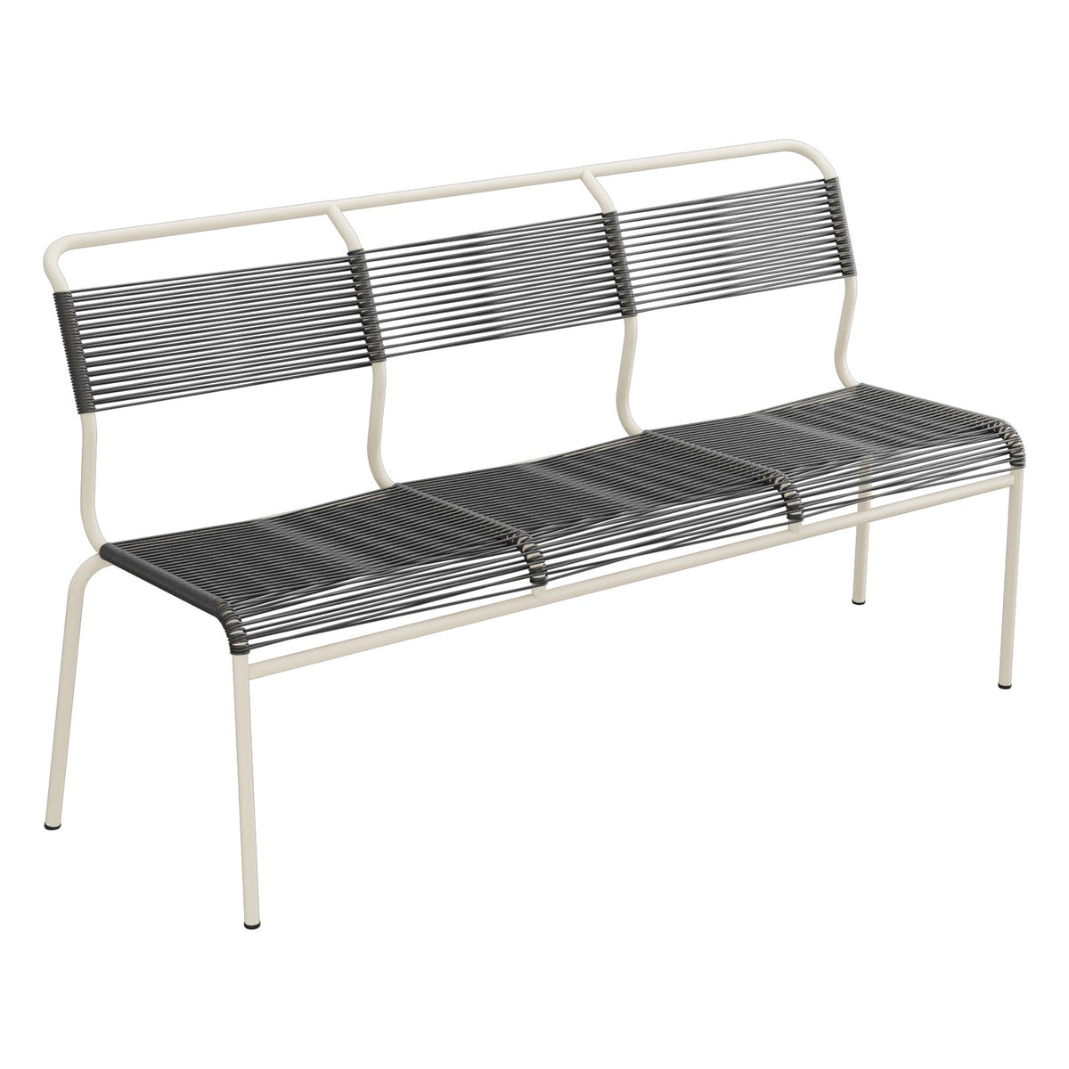 Schaffner Säntis Banc Spaghetti 3 places sans accoudoirs – Anthracite 77 / Sable Pastel 15