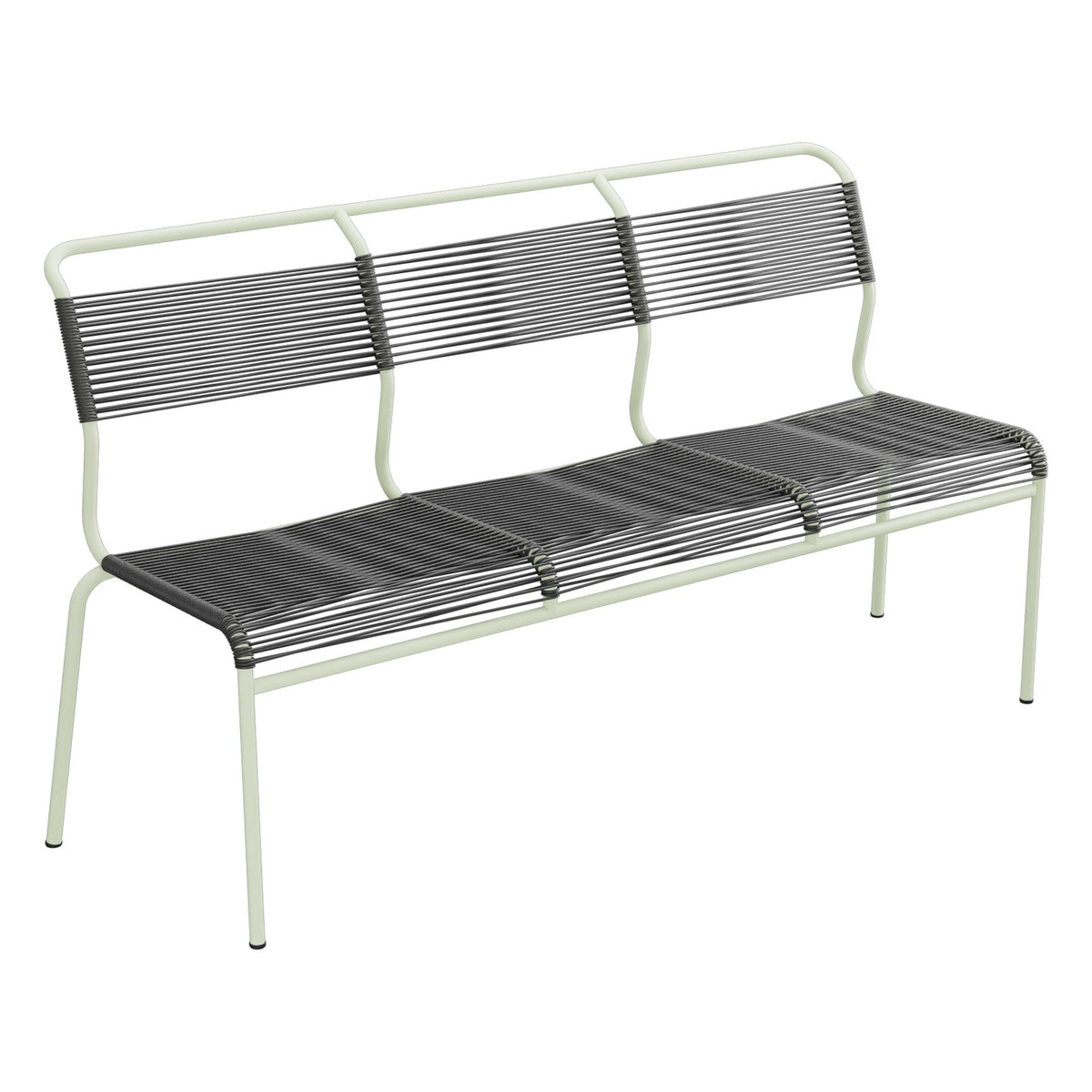 Schaffner Säntis Banc Spaghetti 3 places sans accoudoirs – Anthracite 77 / Vert Pastel 64