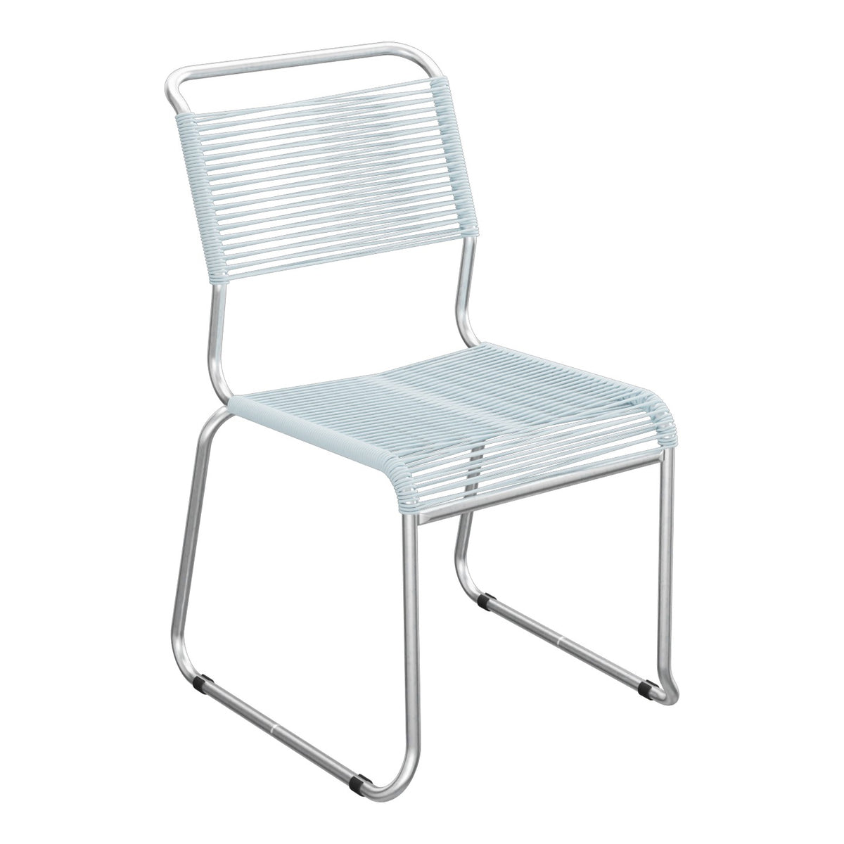 Schaffner Säntis Chaise luge Spaghetti – Bleu Pastel 51 / Galvanisé à chaud 02