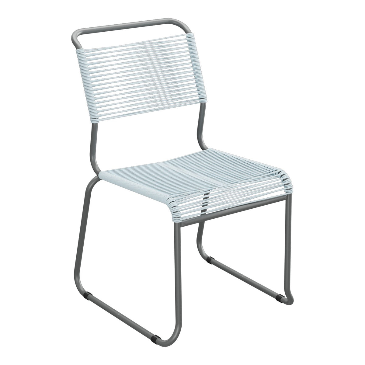 Schaffner Säntis Chaise luge Spaghetti – Bleu Pastel 51 / Graphite 73