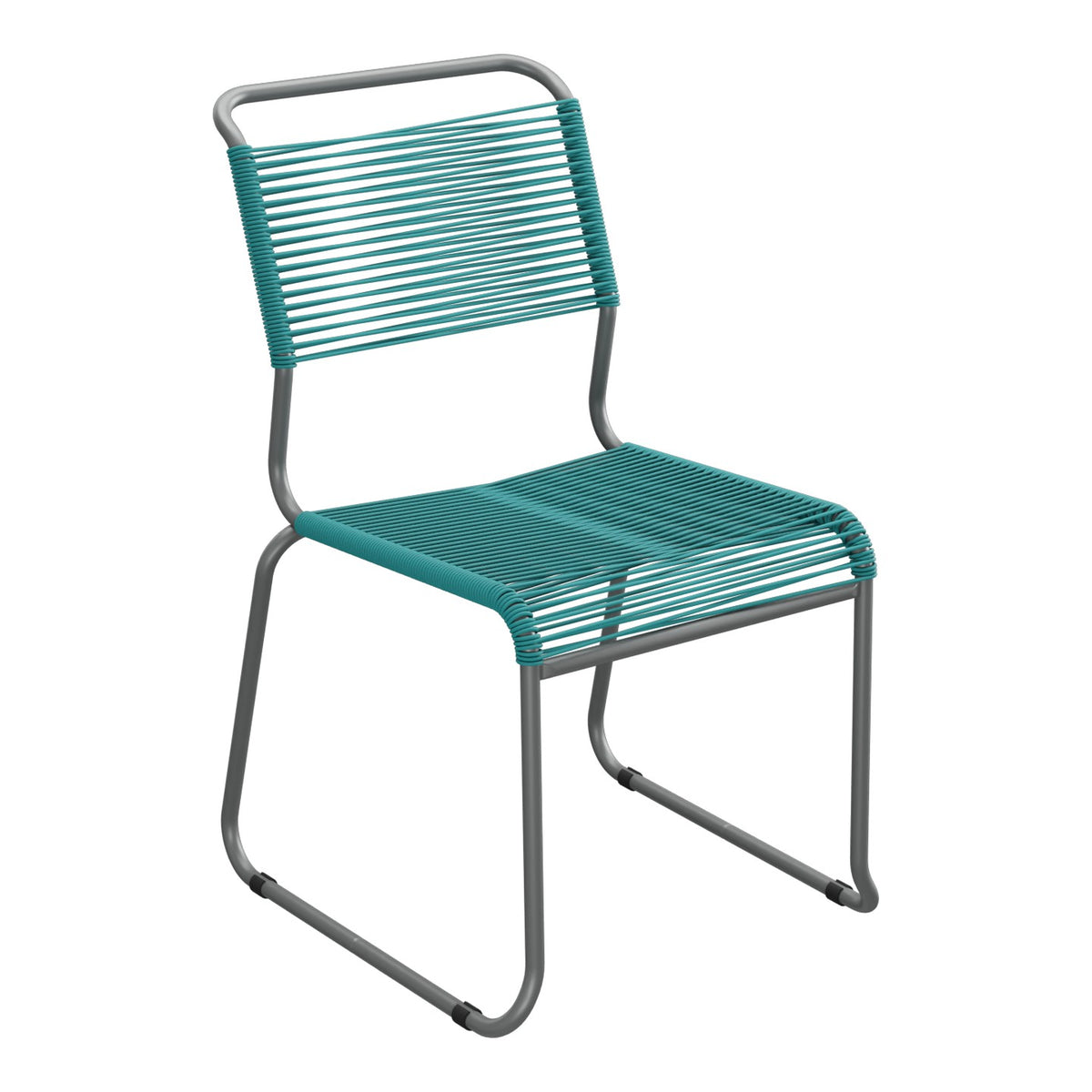 Schaffner Säntis Chaise luge Spaghetti – Bleu Kali 56 / Graphite 73
