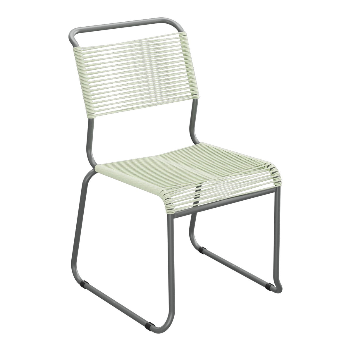 Schaffner Säntis Chaise luge Spaghetti – Vert pastel 64 / Graphite 73