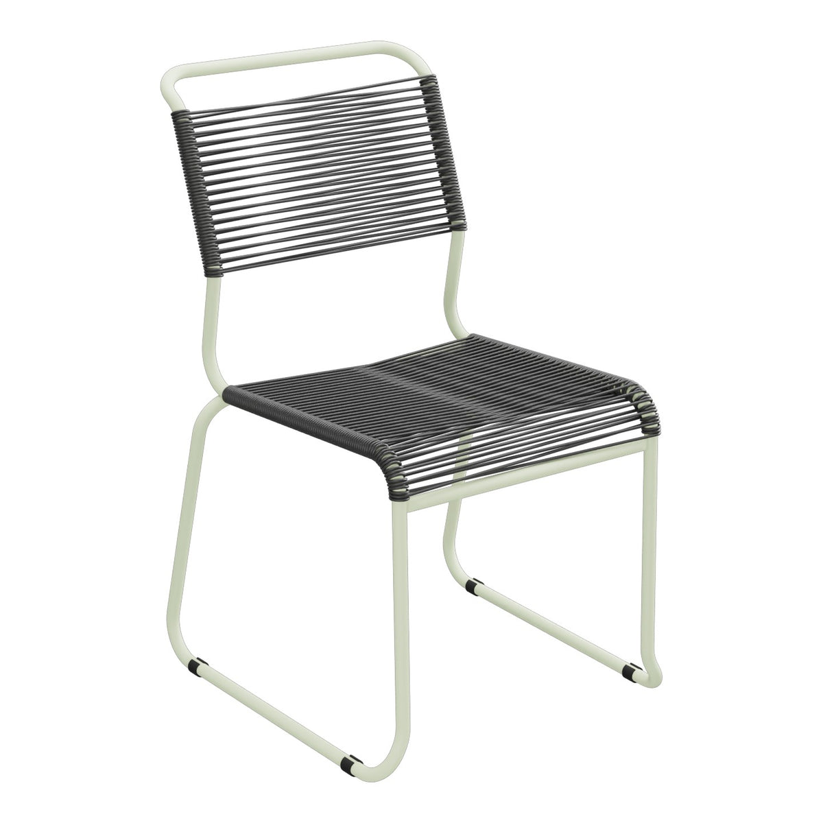 Schaffner Säntis Chaise luge Spaghetti – Anthracite 77 / Vert Pastel 64