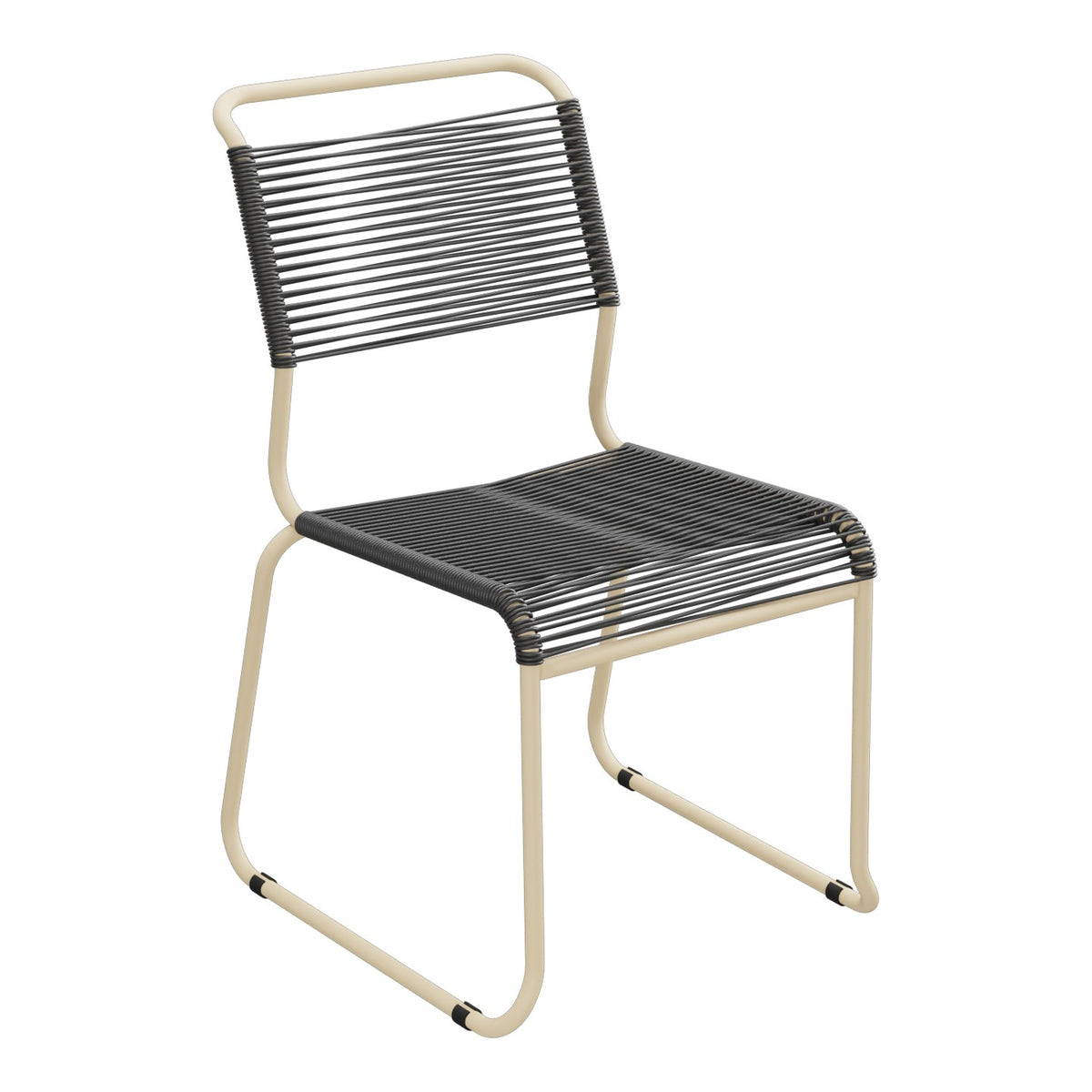 Schaffner Säntis Chaise luge Spaghetti – Anthracite 77 / Marron Pastel 83
