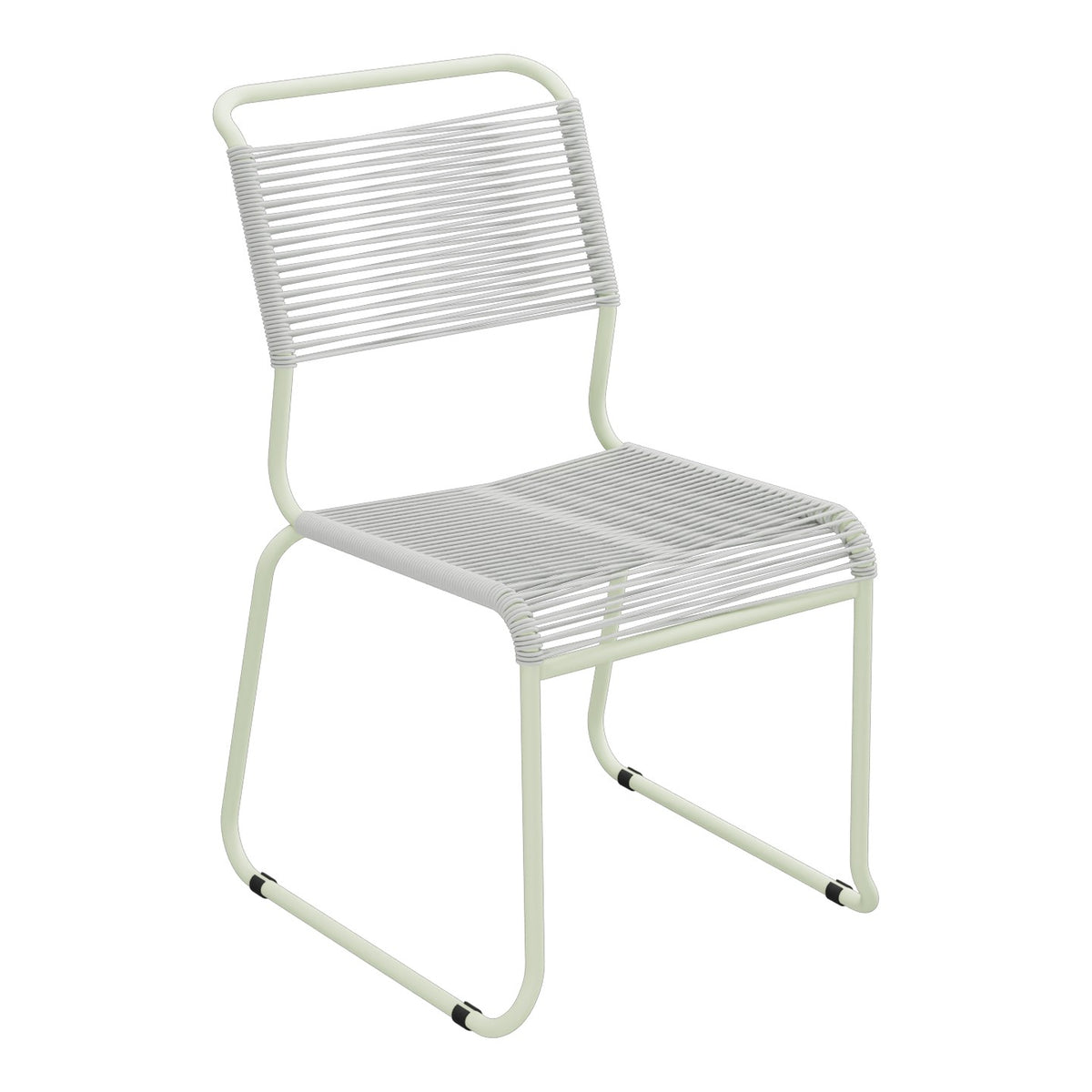 Schaffner Säntis Chaise luge Spaghetti – Gris Argent 78 / Vert Pastel 64