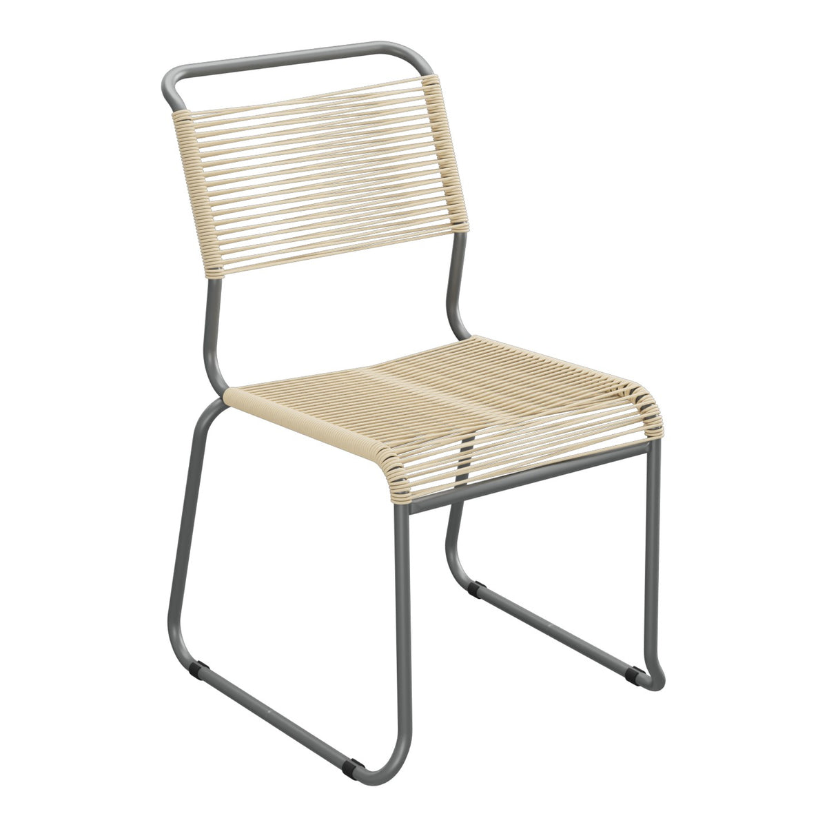 Schaffner Säntis Chaise luge Spaghetti – Marron Pastel 83 / Graphite 73
