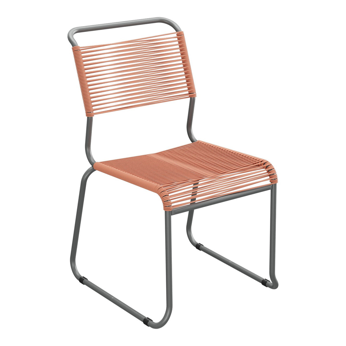 Schaffner Säntis Chaise luge Spaghetti – Terracotta 84 / Graphite 73