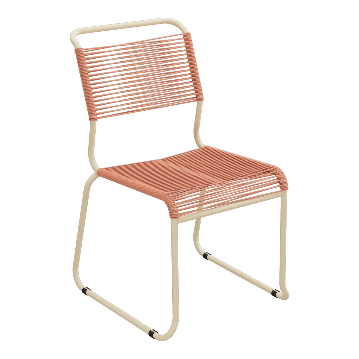 Schaffner Säntis Chaise luge Spaghetti – Terracotta 84 / Marron Pastel 83
