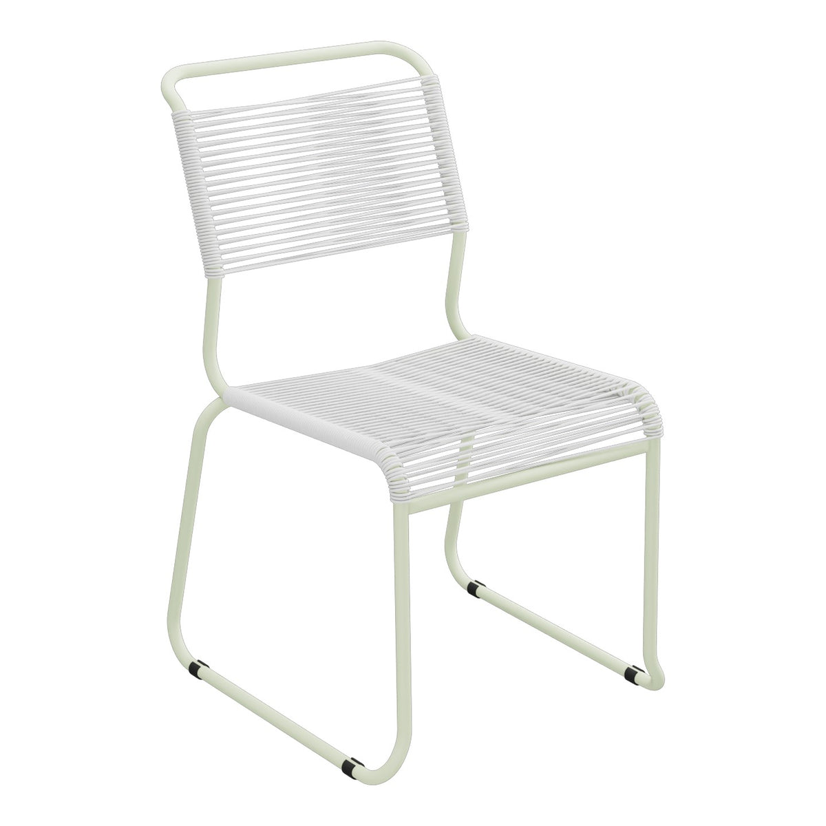 Schaffner Säntis Chaise luge Spaghetti – Blanc 90 / Vert Pastel 64