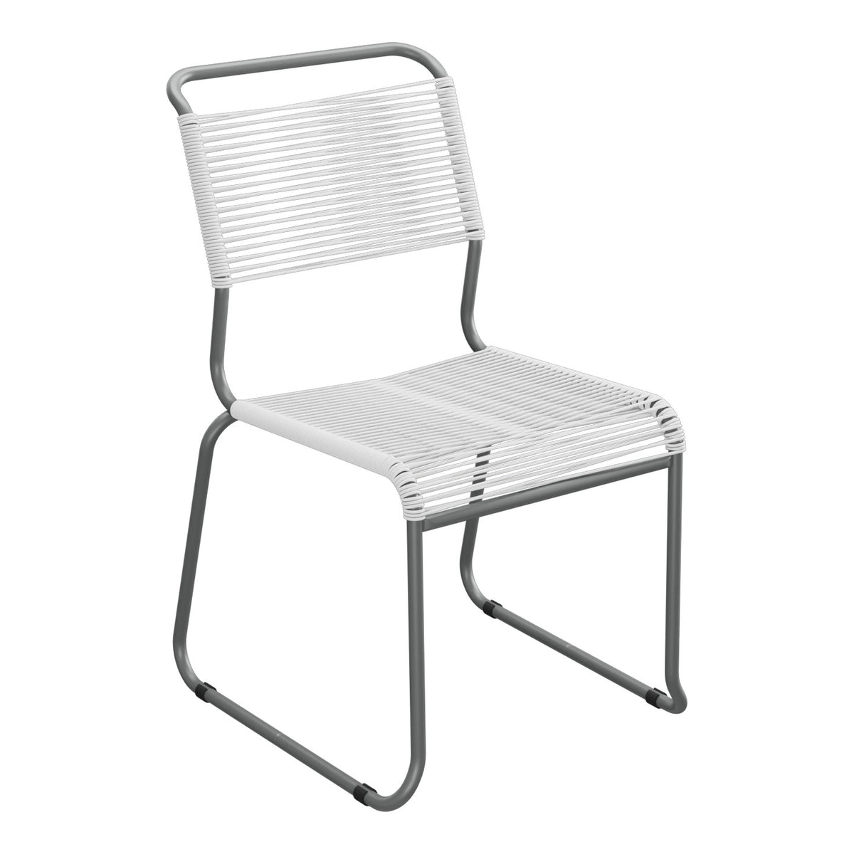 Schaffner Säntis Chaise luge Spaghetti – Blanc 90 / Graphite 73