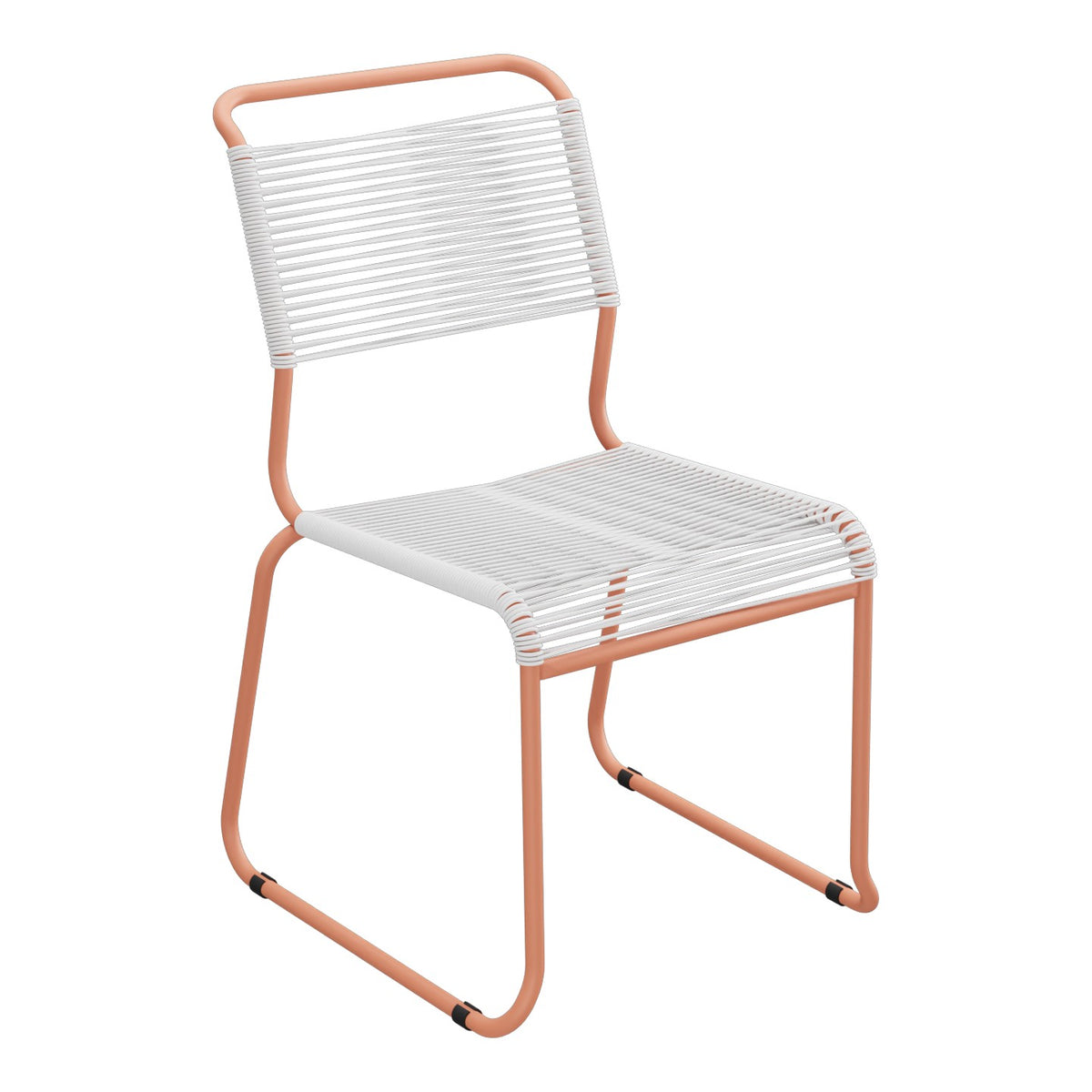 Schaffner Säntis Chaise luge Spaghetti – Blanc 90 / Terracotta 84