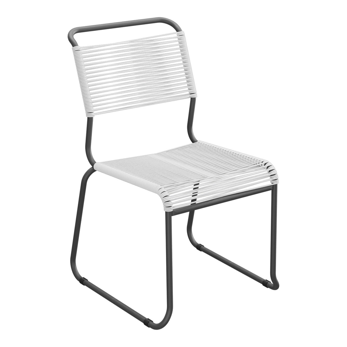 Schaffner Säntis Chaise luge Spaghetti – Blanc 90 / Noir 91