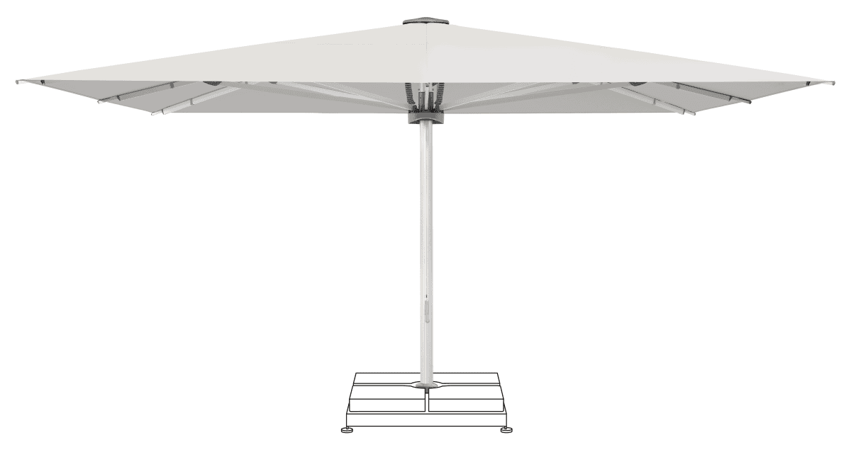 Glatz Parasol PALAZZO Noblesse carre Cat.5 665 Chrome