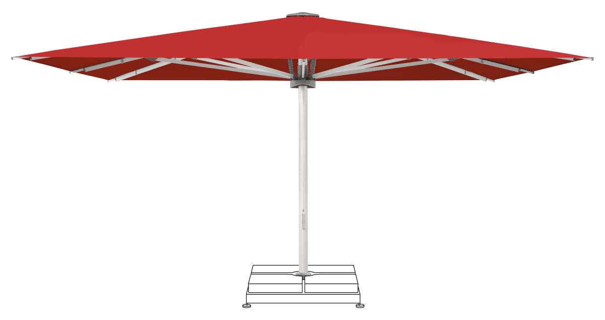 Glatz Parasol PALAZZO Noblesse carre Cat.5 801 Campari