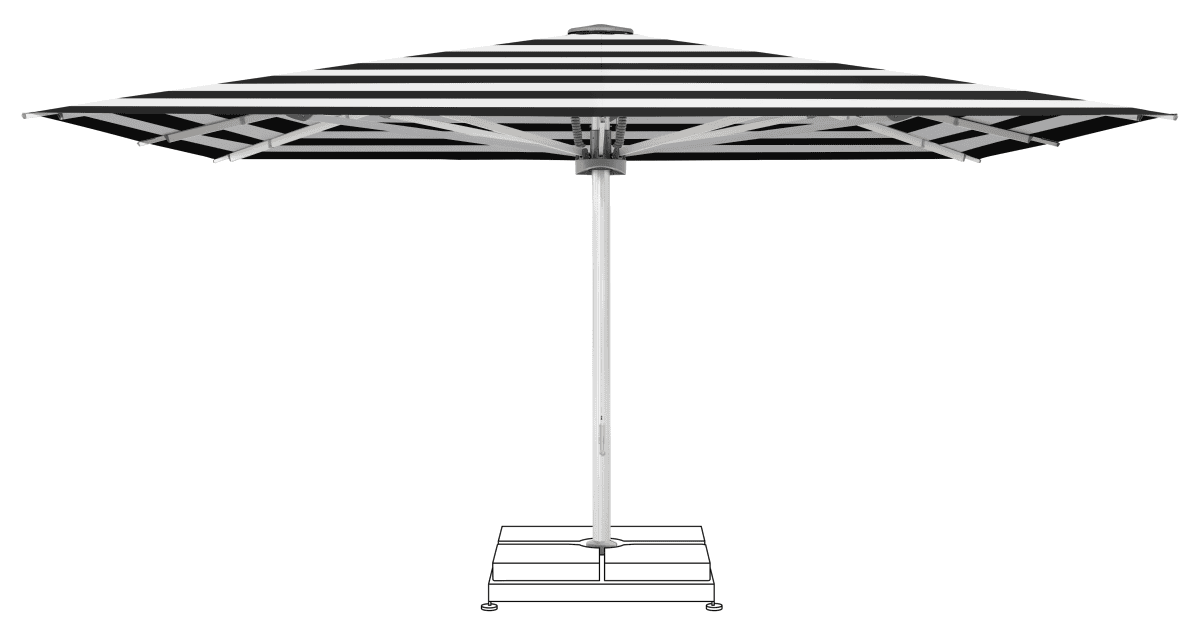 Glatz Parasol PALAZZO Noblesse carre Cat.5 810 Black Stripe