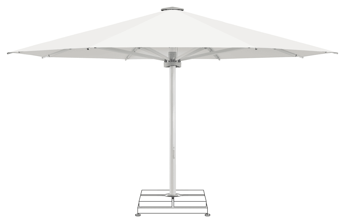 Glatz Parasol PALAZZO Noblesse rond Cat.5 510 White