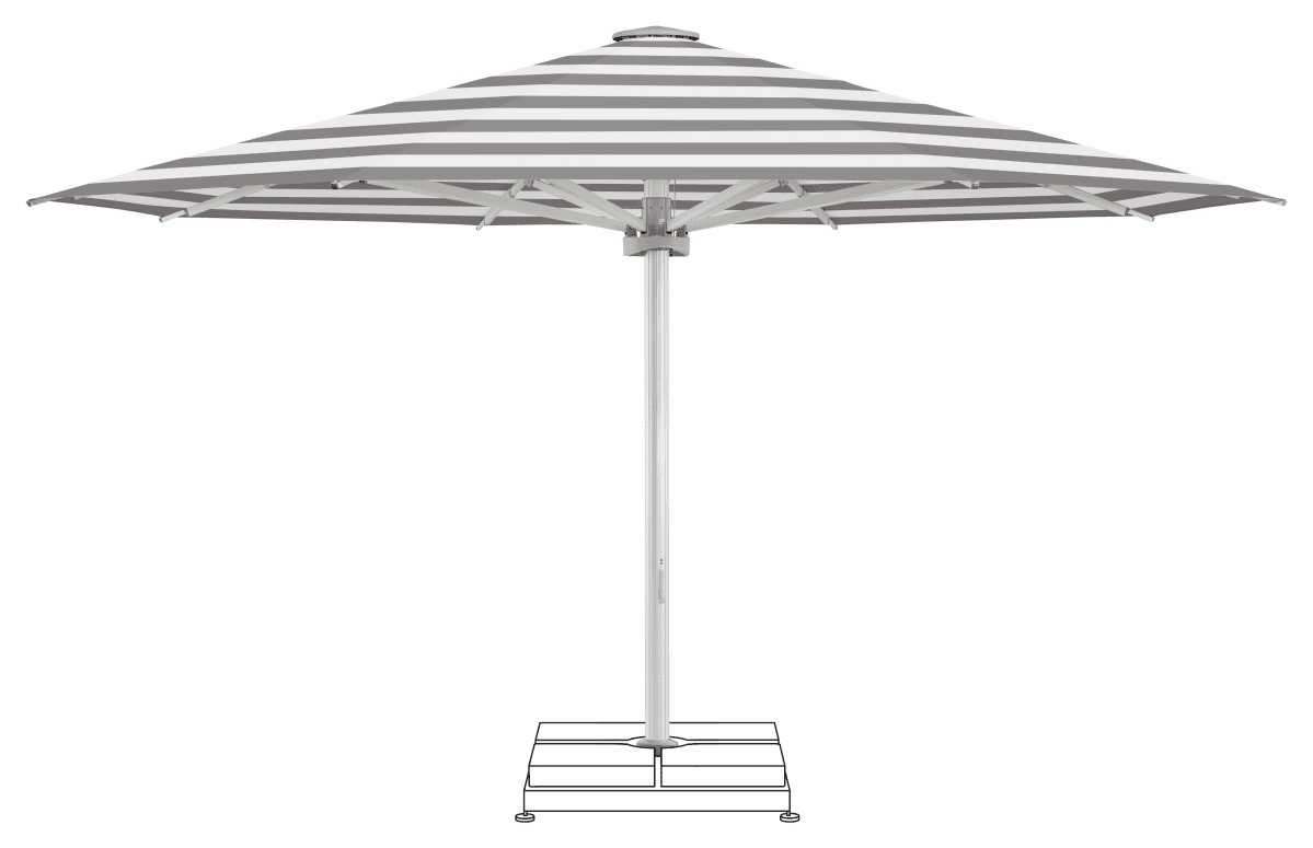 Glatz Parasol PALAZZO Noblesse rond Cat.5 570 Steel Stripe