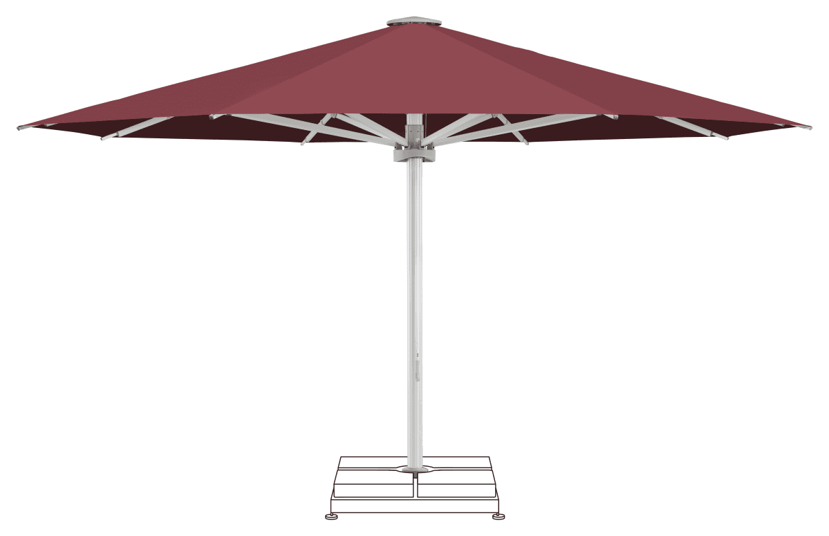 Glatz Parasol PALAZZO Noblesse rond Cat.5 644 Merlot
