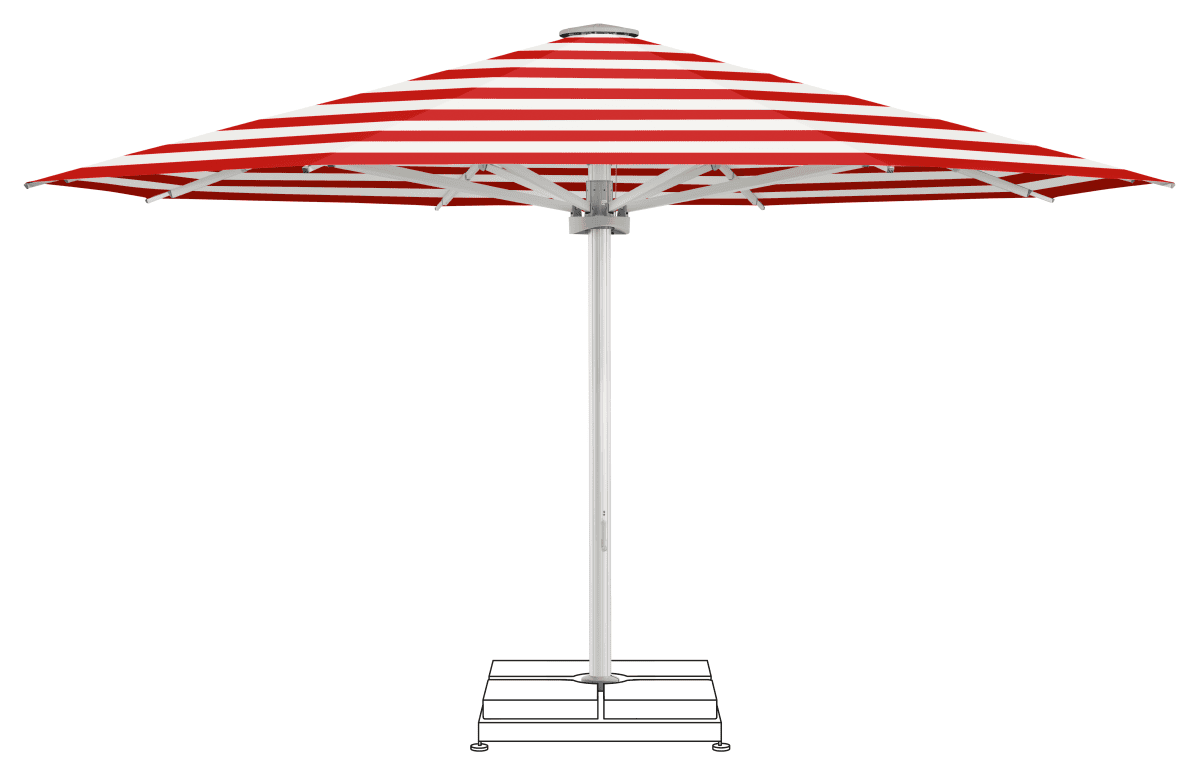 Glatz Parasol PALAZZO Noblesse rond Cat.5 800 Red Stripe