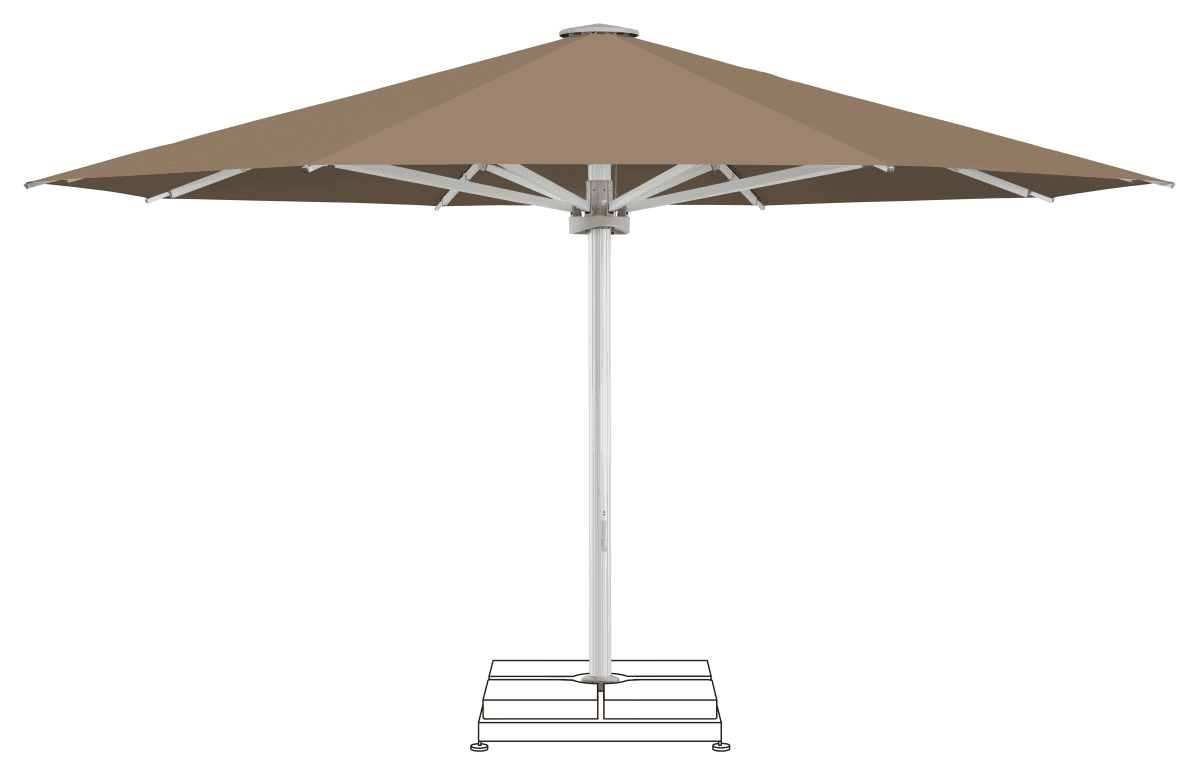 Glatz Parasol PALAZZO Noblesse rond Cat.5 805 Walnut