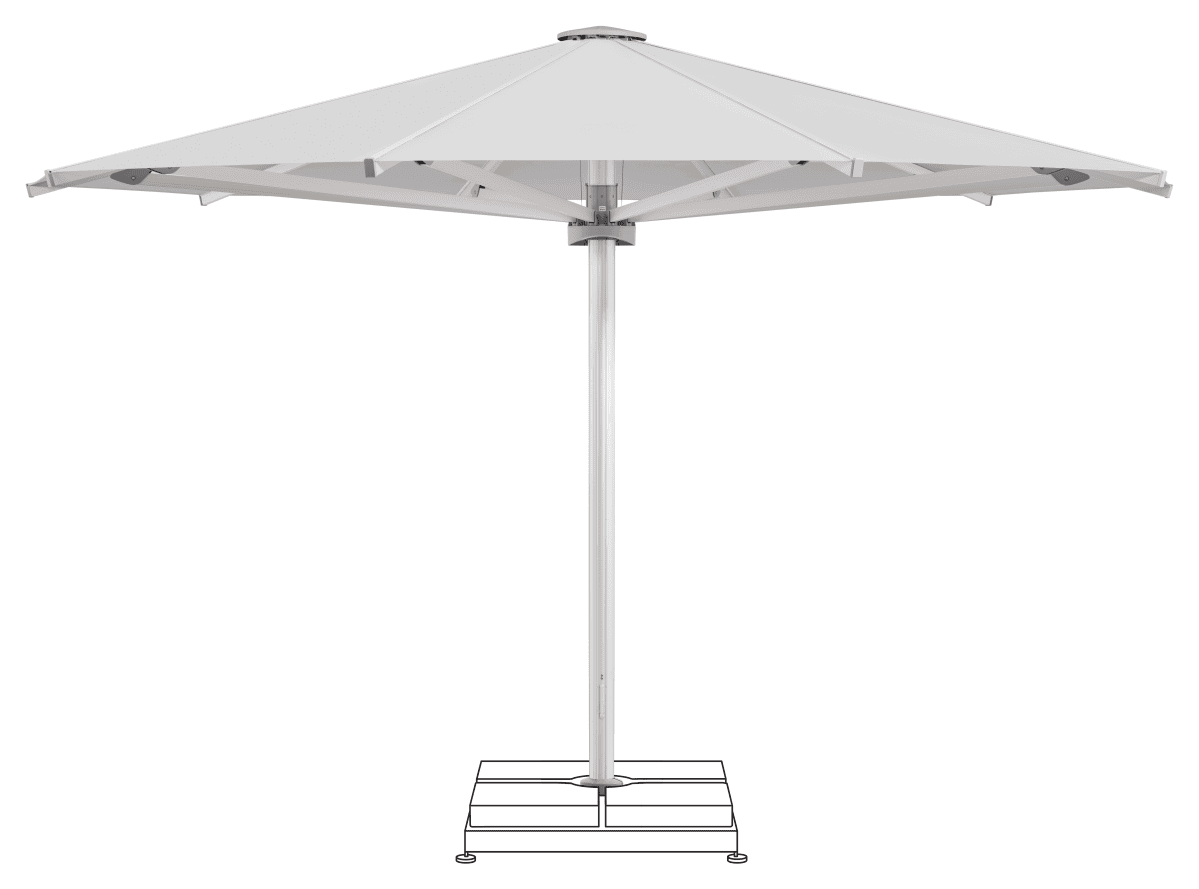 Glatz Parasol PALAZZO Royal rond Cat.5 550 Cement