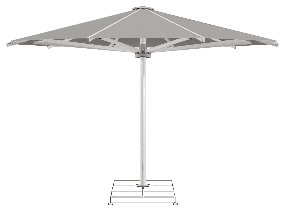 Glatz Parasol PALAZZO Royal rond Cat.5 558 Steel