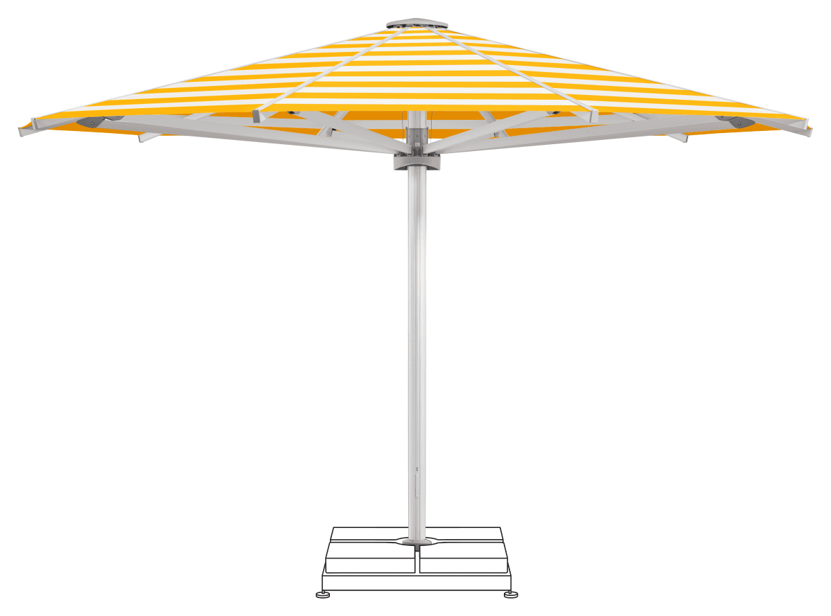 Glatz Parasol PALAZZO Royal rond Cat.5 624 Yellow Stripe