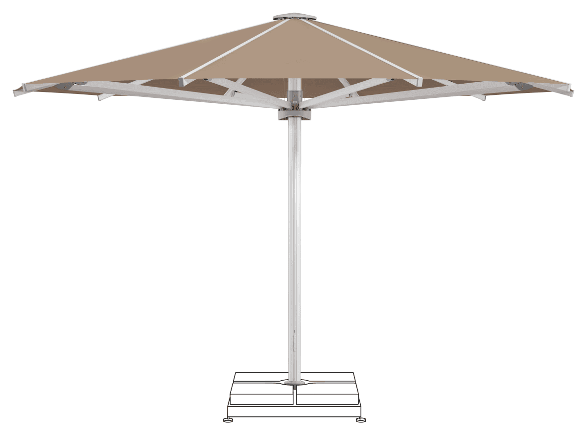 Glatz Parasol PALAZZO Royal rond Cat.5 650 Camel
