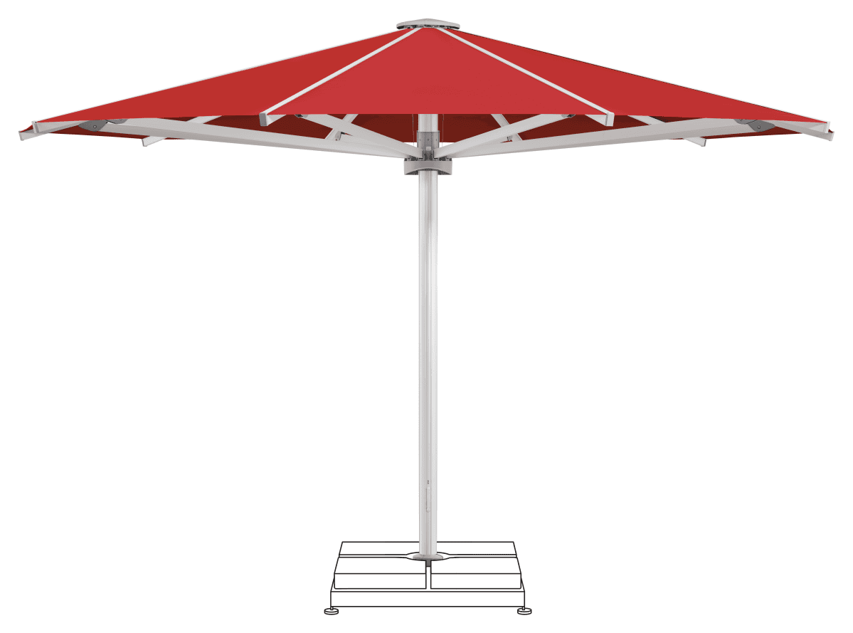 Glatz Parasol PALAZZO Royal rond Cat.5 801 Campari