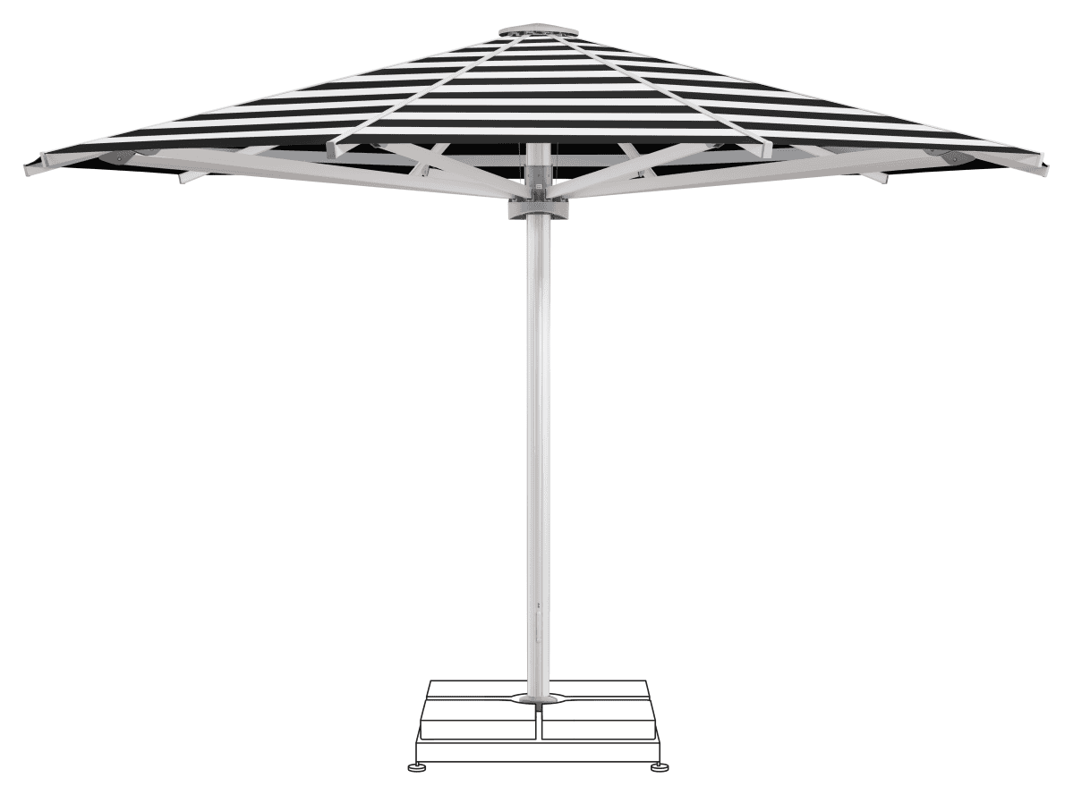 Glatz Parasol PALAZZO Royal rond Cat.5 810 Black Stripe