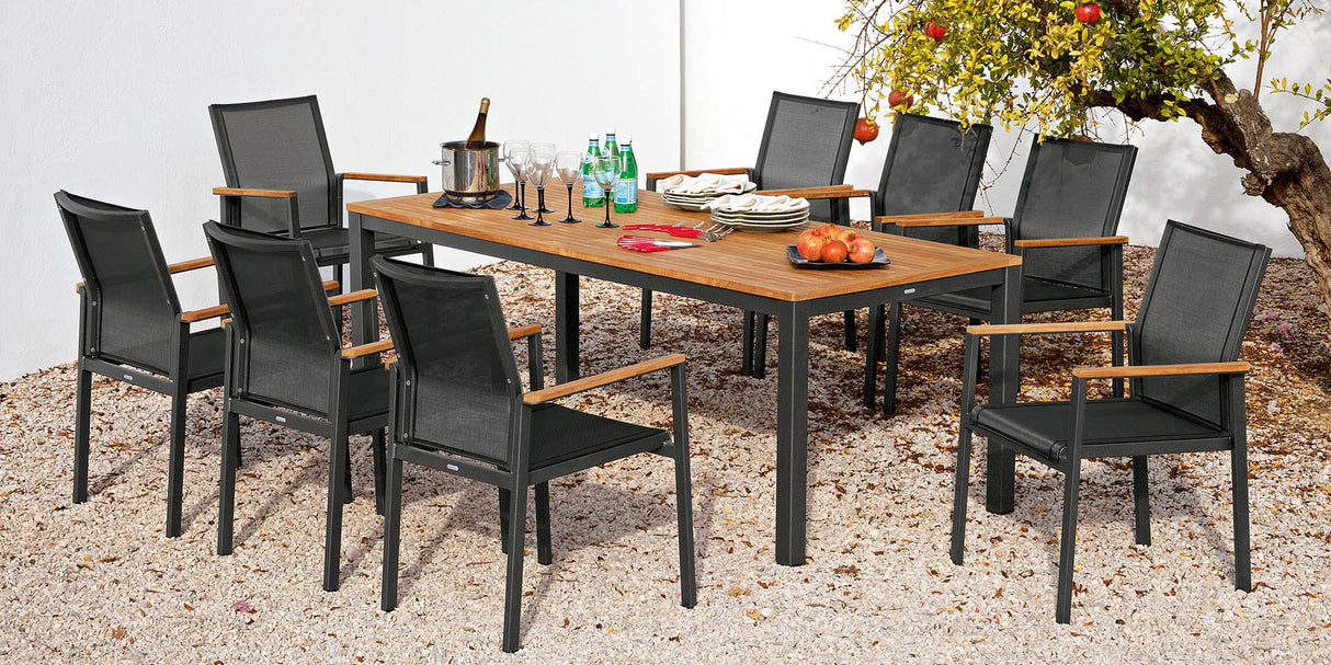 Barlow Tyrie Aura Dining Table 200 (200x90cm) Plateau Teck