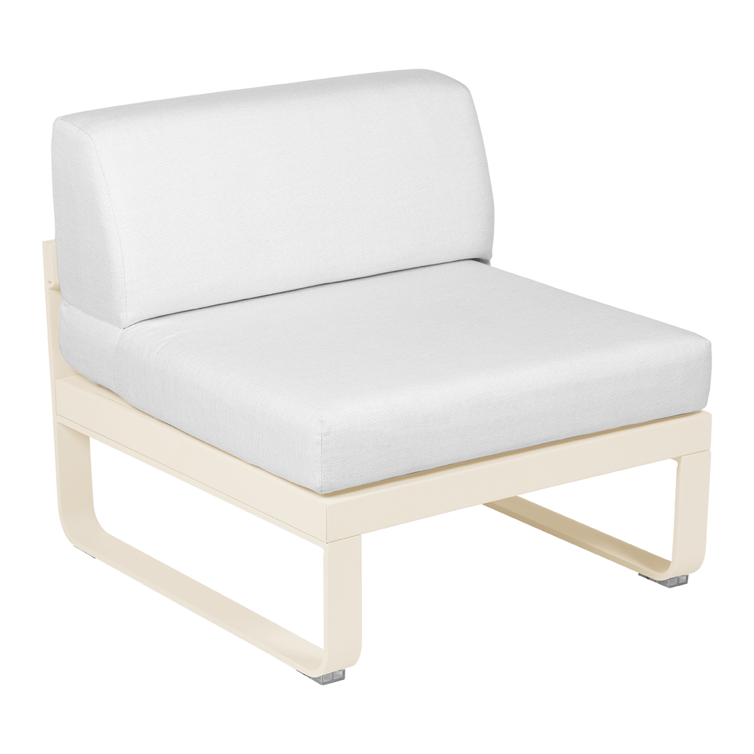 Fermob Bellevie Module central 1 place Beige latte E8 / Blanc grisé 81
