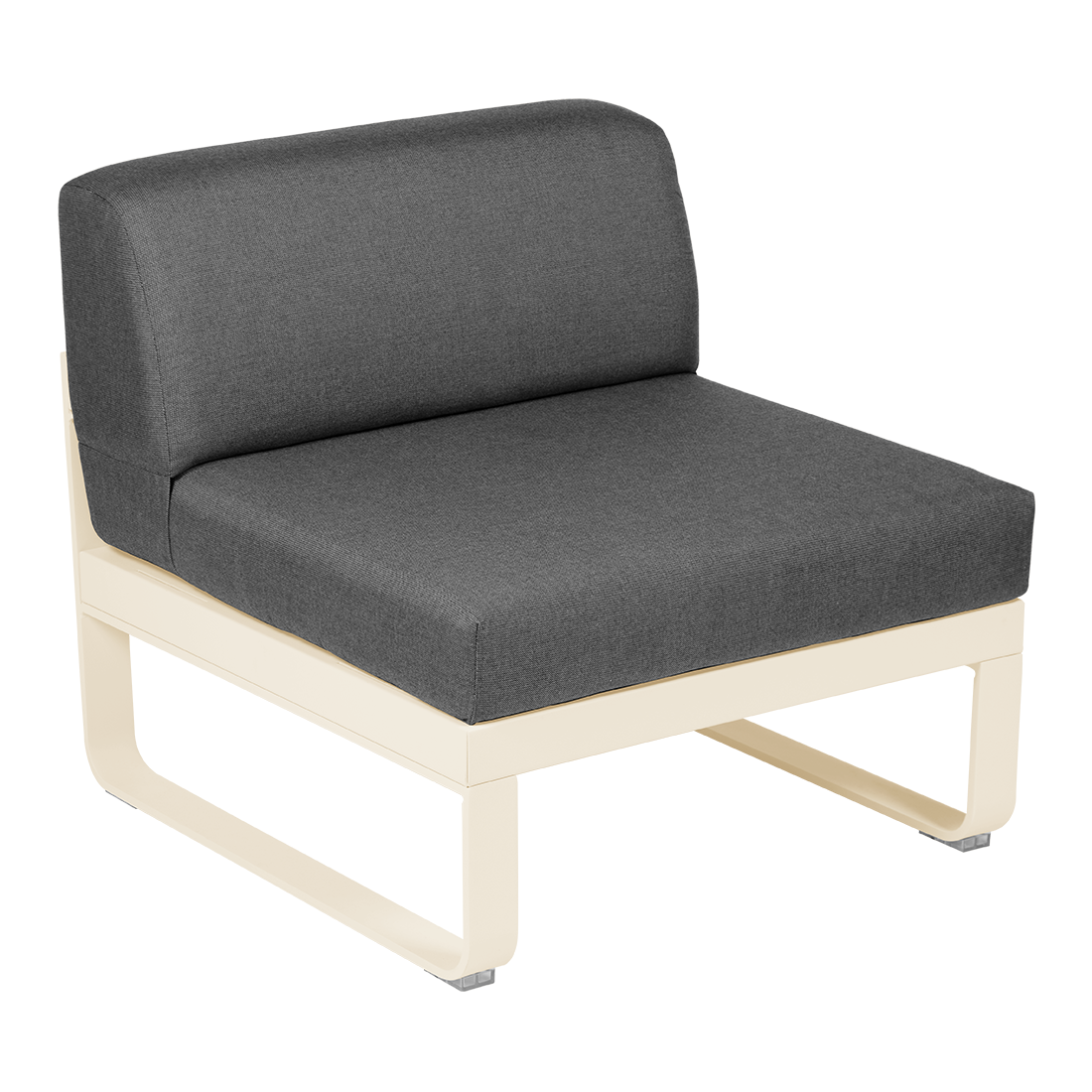 Fermob Bellevie Module central 1 place Beige latte E8 / Gris graphite A3