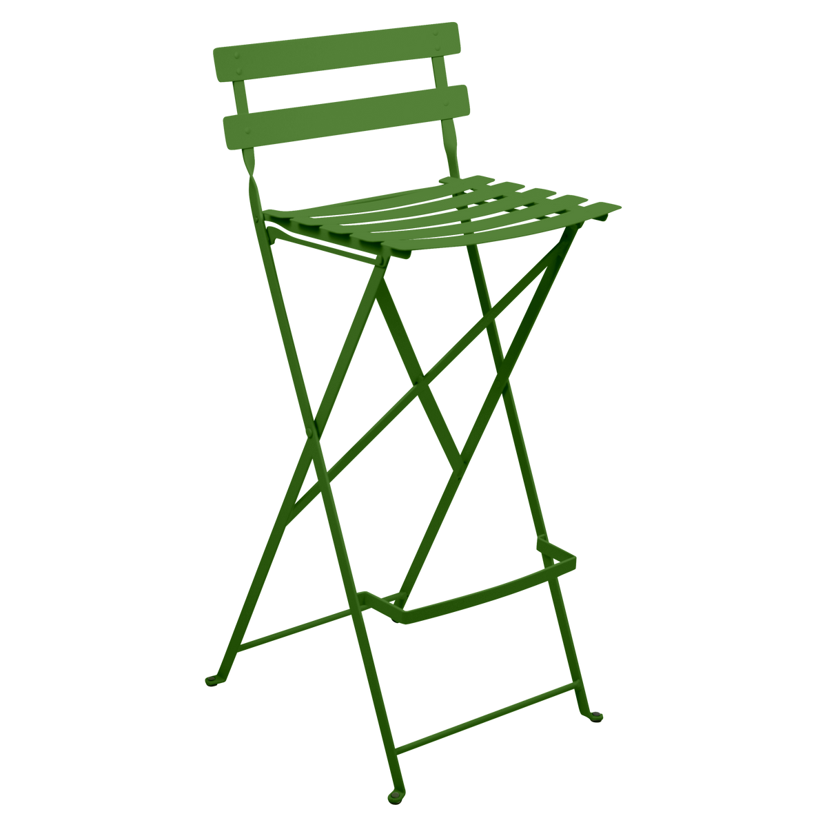 Fermob Bistro Chaise haute de bar pliante Vert croquant G7