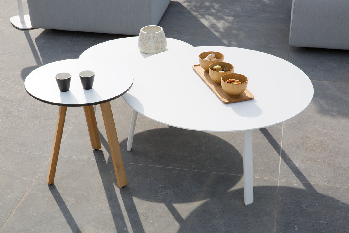 Diphano Easy-Fit Table basse Elite S ronde Ø80cm (H:36cm) Pieds alu - Plateau alu