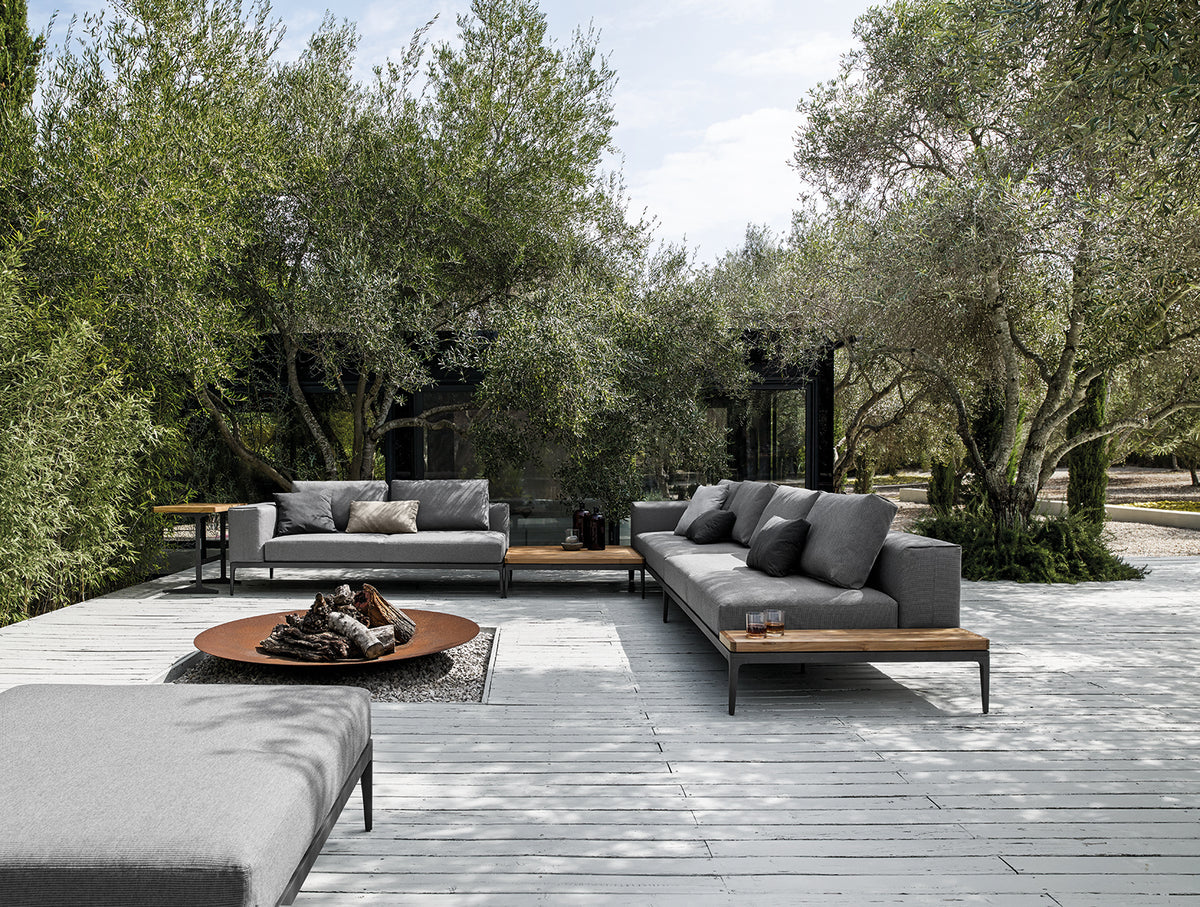 Gloster Grid Left / Right Chaise Unit - Teak Platform