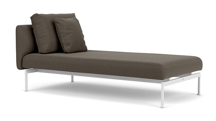 Barlow Tyrie Layout Deep Seating Single Lounger – Doppelsitz mit Einzellehne – mit Kissen