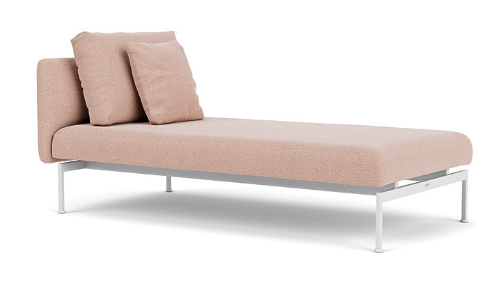 Barlow Tyrie Layout Deep Seating Single Lounger – Doppelsitz mit Einzellehne – mit Kissen