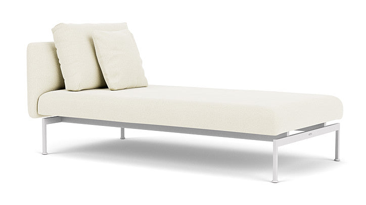Barlow Tyrie Layout Deep Seating Single Lounger – Doppelsitz mit Einzellehne – mit Kissen