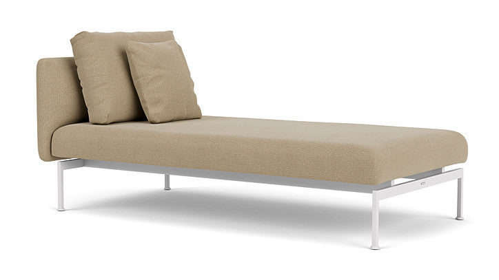 Barlow Tyrie Layout Deep Seating Single Lounger – Doppelsitz mit Einzellehne – mit Kissen