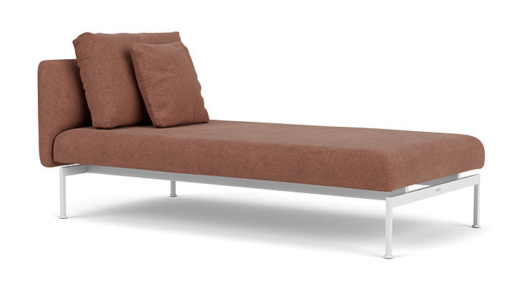 Barlow Tyrie Layout Deep Seating Single Lounger – Doppelsitz mit Einzellehne – mit Kissen