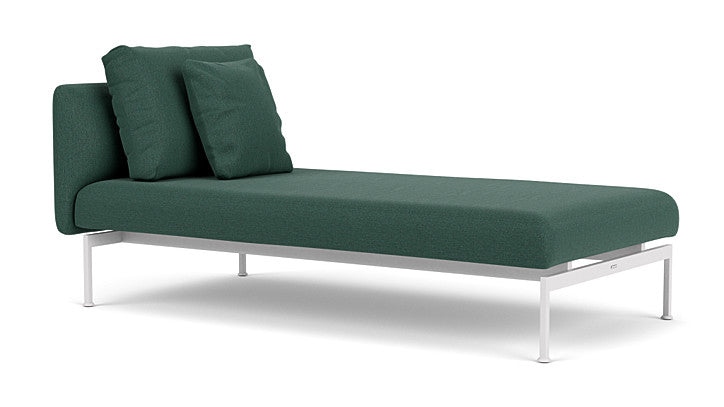 Barlow Tyrie Layout Deep Seating Single Lounger – Doppelsitz mit Einzellehne – mit Kissen