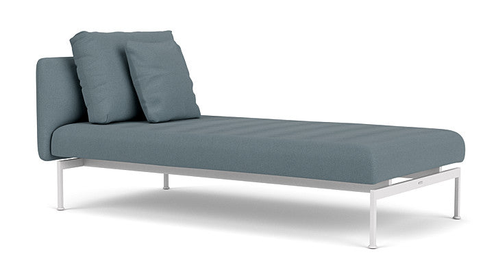 Barlow Tyrie Layout Deep Seating Single Lounger – Doppelsitz mit Einzellehne – mit Kissen